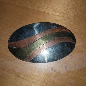 Multicolor Oval Belt Buckle